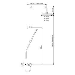 Wind blu rd columna termostatica baño ducha cromo stock -