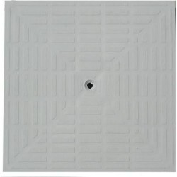 Tapa cuerpo 20x20 gris pvc