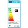 Aplique led guerrero 14w de 60 cm cromo brillo 6000 k aluminio