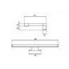 Aplique led guerrero 14w de 60 cm cromo brillo 6000 k aluminio
