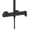 Columna ducha vega plus round regulable negro mate stock -