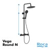 Columna ducha vega plus round regulable negro mate stock -
