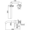 Urban flow lavabo empotrar two con caño rd negro stock -
