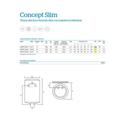 Compra Termo electrico thermor concept slim 50l en Saneamientos