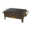 Barbacoa de sobremesa con parrilla cincada 31x21x14cm imex el zorro
