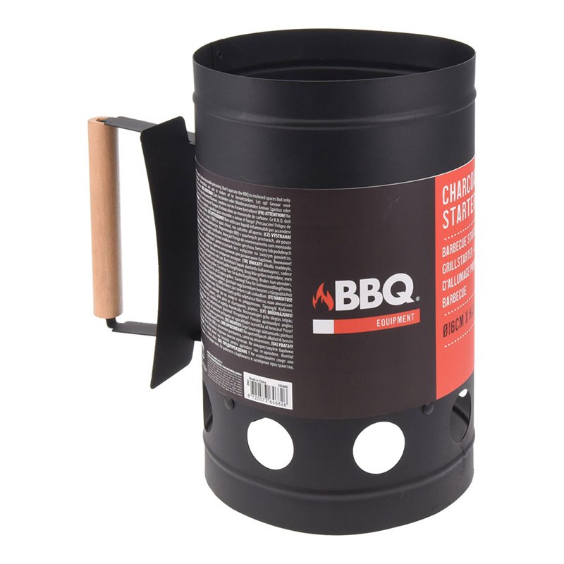 Arrancador para barbacoa zinc color negro 27cm
