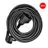 Prolongador con 1 toma 2p+t 16a 250v~ 25 m de cable h05vv-f 3g1,5mm², negro