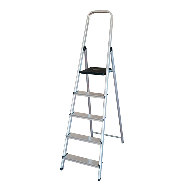Escalera domestica aluminio 5 peldaños