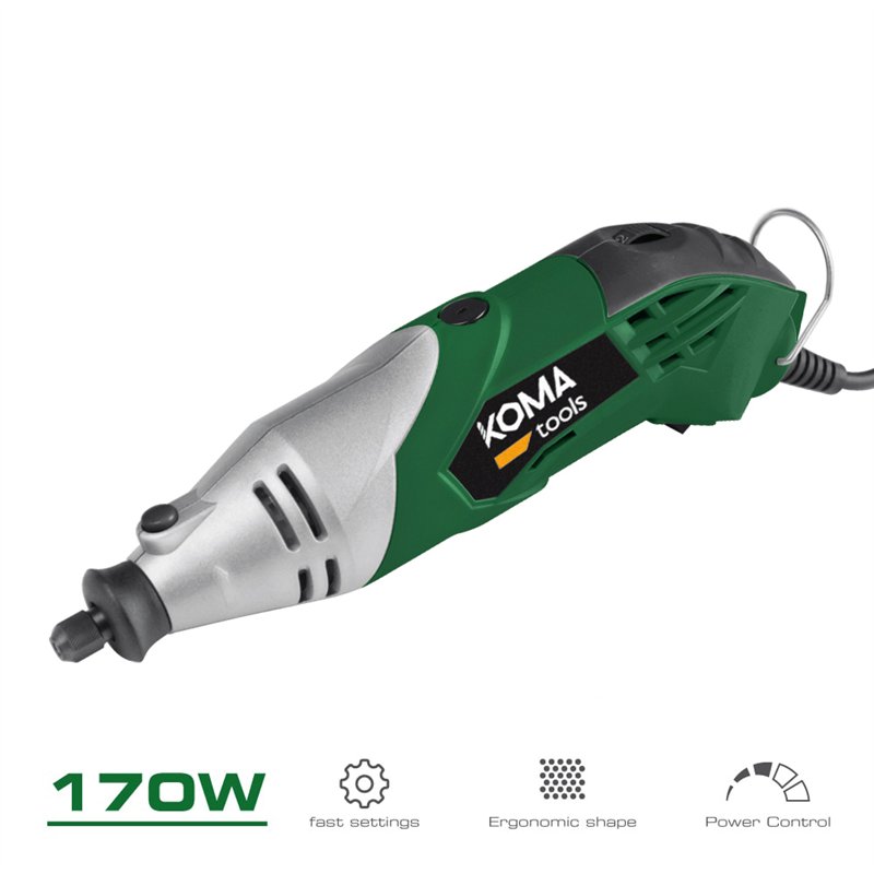 Herramienta multiusos rotativa 170w + 41 tipos de accesorio (190 piezas en total