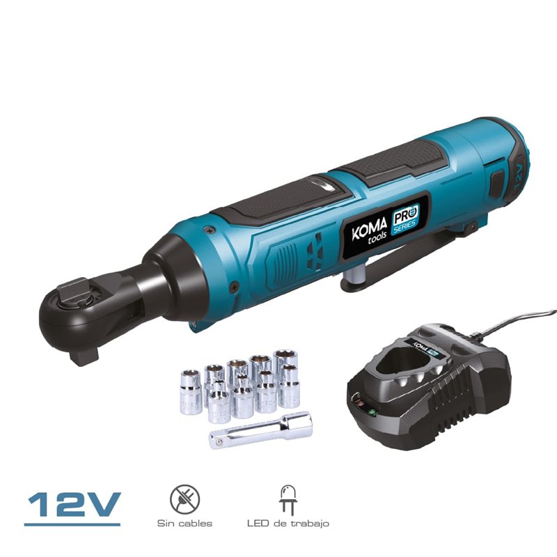 Kit carraca 12 v con accesorios, bateria y cargador