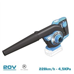 Aspirador soplador 20 v (sin batería ni cargador)