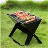 Barbacoa plegable en forma de x