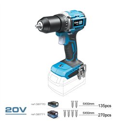Taladro atornillador compacto brushless 20 v