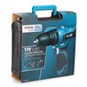 Kit taladro percutor 12 v con accesorios, bateria y cargador
