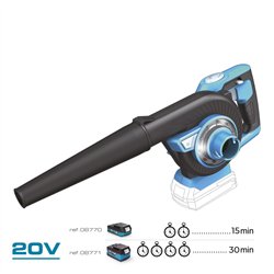 Aspirador soplador 20 v (sin batería ni cargador)