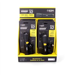 Linterna led táctica wolf x2 recargable 1500 lm / 450 lm ip67 ø4,0 x 17,8 cm
