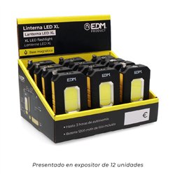 Linterna led xl con imán telescópico, recargable