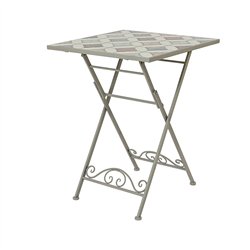 Mesa metalica/mosaico bistro marrakech para exterior 58 x 58 x 76 cm