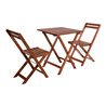 Set jardin mesa y dos sillas plegables madera acacia natural