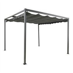 Pérgola para exterior color antracita 300 x 300 x 220 cm