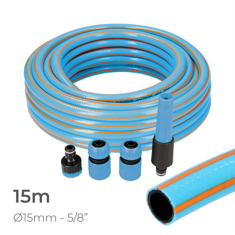Kit manguera de jardin pro 15 m (5/8' 15 mm)