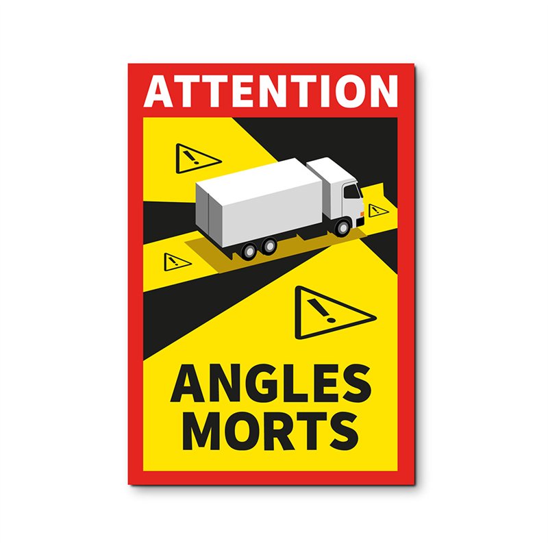 Pack 3 adhesivos 'angles morts' camión 17 x 25 cm