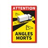 Pack 3 adhesivos 'angles morts' camión 17 x 25 cm