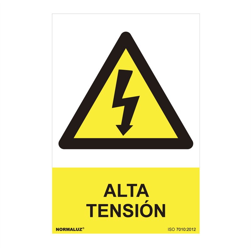 Cartel peligro 'alta tension' (pvc 0.7mm) 30x40cm normaluz