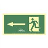 Cartel de evacuación flecha izquierda (pvc 1mm) clase a 32x16cm normaluz