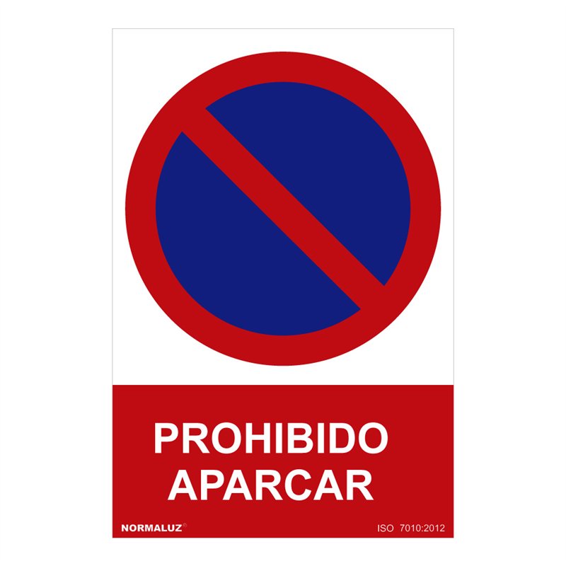 Señal prohibido 'prohibido aparcar' (pvc 0.7mm) 30x40cm normaluz