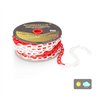 Cadena plastico blanca y roja, 25m