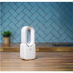 Ventilador de mesa sin aspas, recargable usb, 3 velocidades 12,4 x 9 x 30 cm