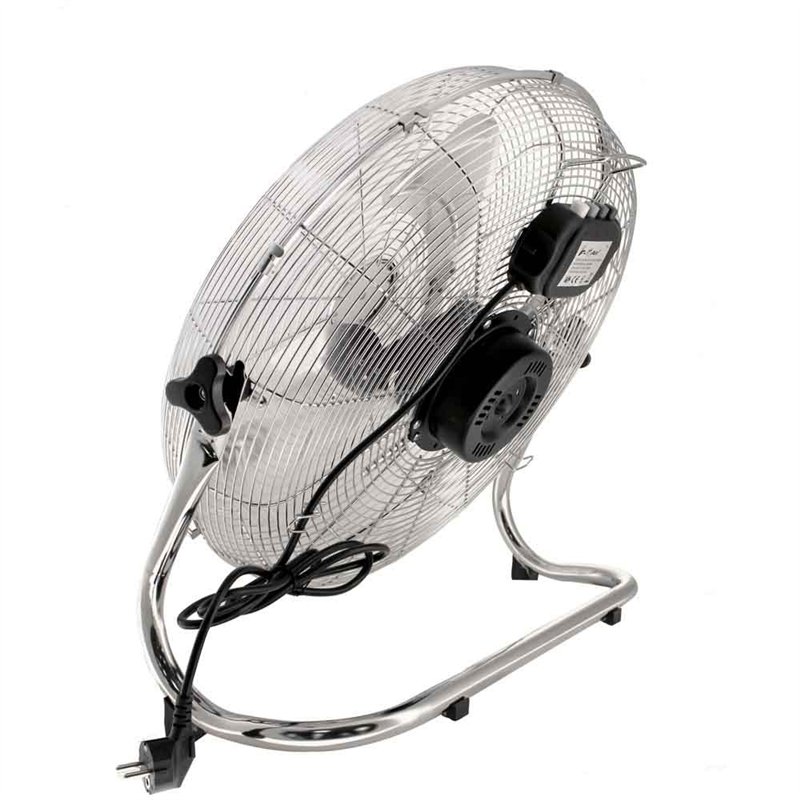 Ventilador de suelo, 100 w,  ø45 cm, alta velocidad, plateado