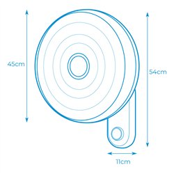 Ventilador pared mando a distancia, blanco, potencia 55 w 57,24 db aspas ø40 c