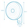 Ventilador pared mando a distancia, blanco, potencia 55 w 57,24 db aspas ø40 c
