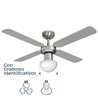 Ventilador de techo modelo caribe. color cromado. potencia: 50w aspas: ø102  cm