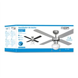 Ventilador de techo modelo caribe. color cromado. potencia: 50w aspas: ø102  cm