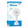 Ventilador de mano, recargable. 4,5 w aspas 10,6 x 6,5 x 22 cm