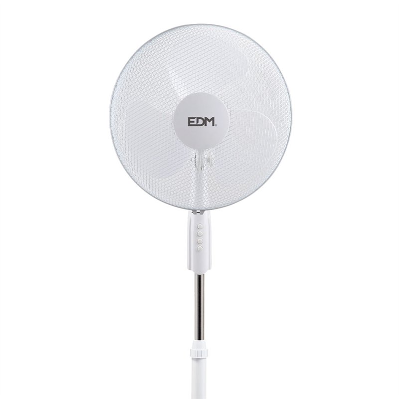 Ventilador de pie, blanco, potencia 45 w 55,6 db aspas ø40 cm, altura regulabl