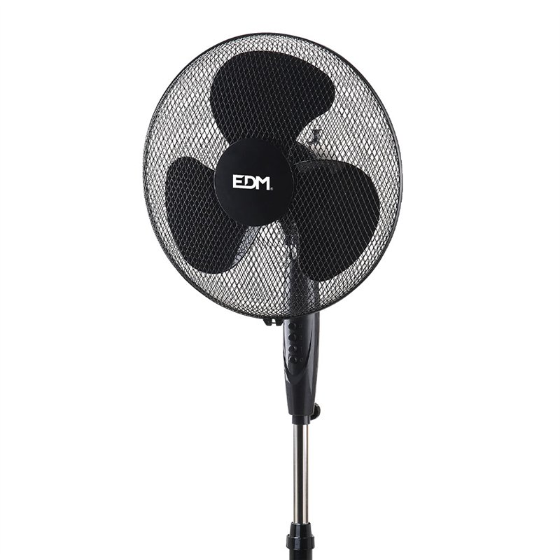 Ventilador pie 45 w 40 cm negro altura regu.110-130