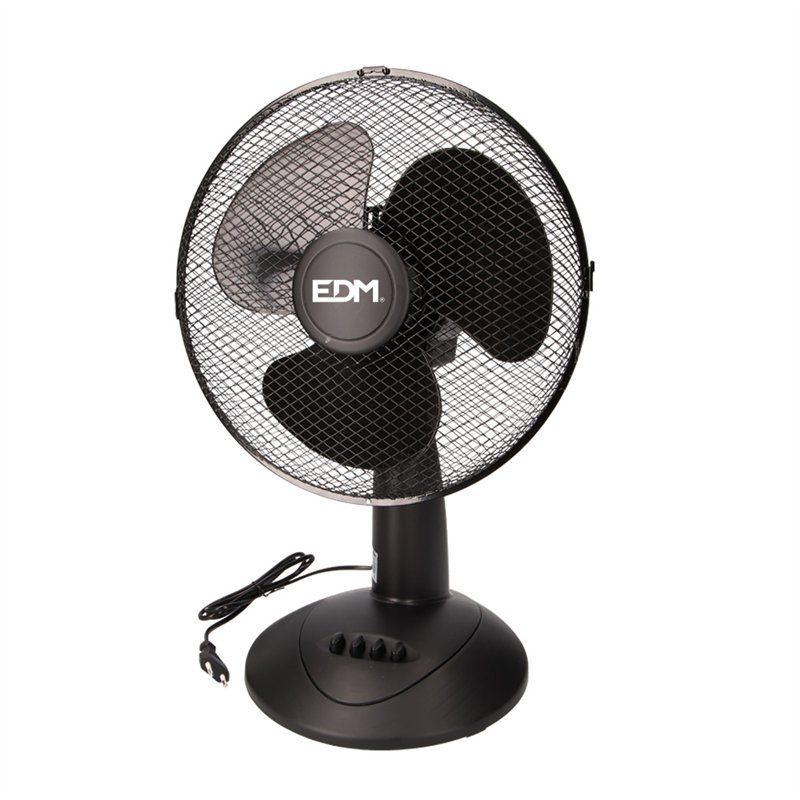 Ventilador de sobremesa negro 45w 45db aspas ø30 x 51cm