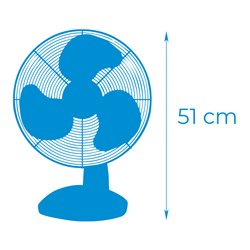 Ventilador de sobremesa negro 45w 45db aspas ø30 x 51cm