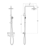 Victoria-t columna roca ducha termostatica negro stock -