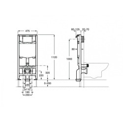 Soporte duplo wc one compact roca stock - Saneamientos Pereda