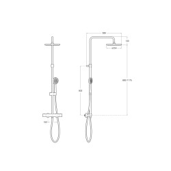 Columna ducha roca even-t round telescopica stock -
