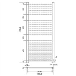 Radiador toallero cicsa 112x50 cromado rtc12050