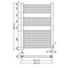 Radiador toallero cicsa 77x40 cromado rtc8040