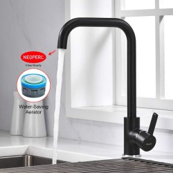 Cocina verticalbio-color negro griferia ibergrif hasta fin de