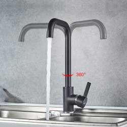 Cocina verticalbio-color negro griferia ibergrif hasta fin de