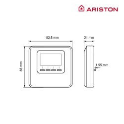 Termostato ariston cube rf negro 3319118 - Saneamientos Pereda